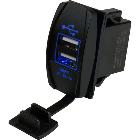 SeaDog Dual USB Rocker Switch Style Power Socket
