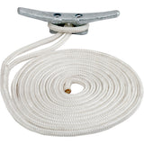 SeaDog Double Braided Nylon Dock Line  34 x 25  White