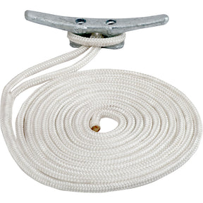 SeaDog Double Braided Nylon Dock Line  34 x 35  White