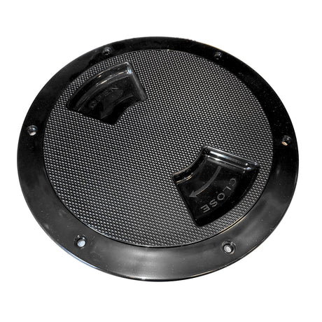SeaDog Textured Quarter Turn Deck Plate  Black  6
