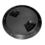 SeaDog Textured Quarter Turn Deck Plate  Black  8