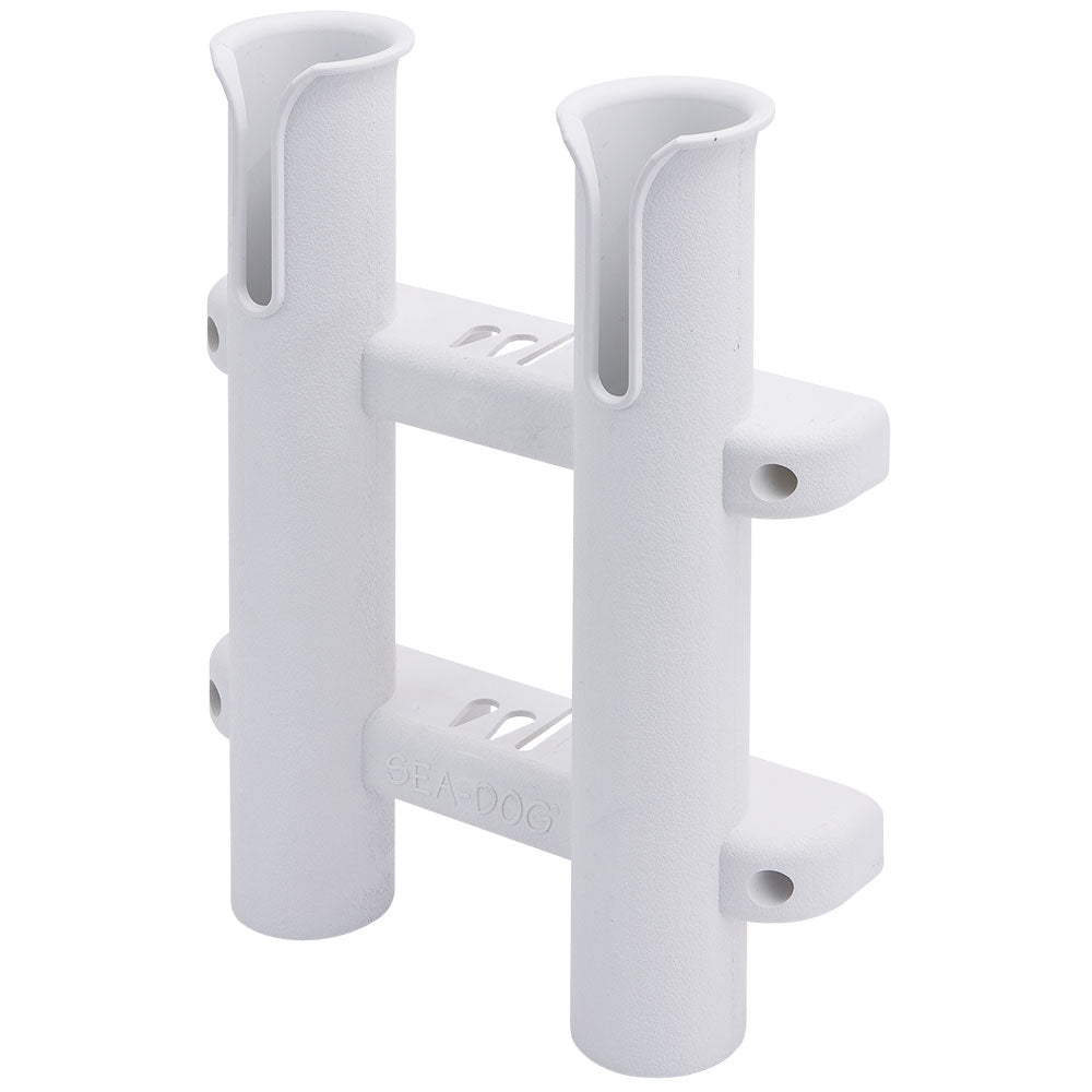SeaDog Two Pole Side Mount Rod Storage Rack  White