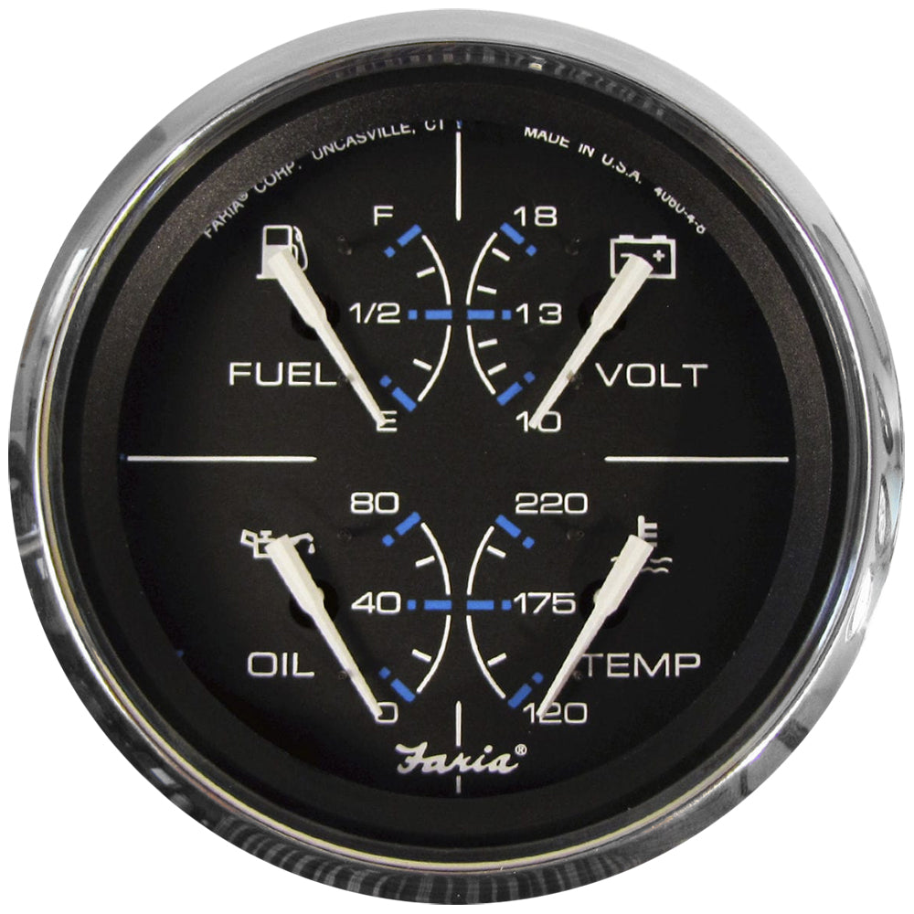 Faria Chesapeake Black 4 Multifunction Gauge