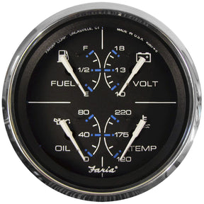 Faria Chesapeake Black 4 Multifunction Gauge