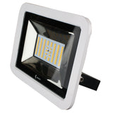 Lunasea 35W Slimline LED Floodlight 120240VAC Only Cool White 4500 Lumens 3 Cord  White Housing