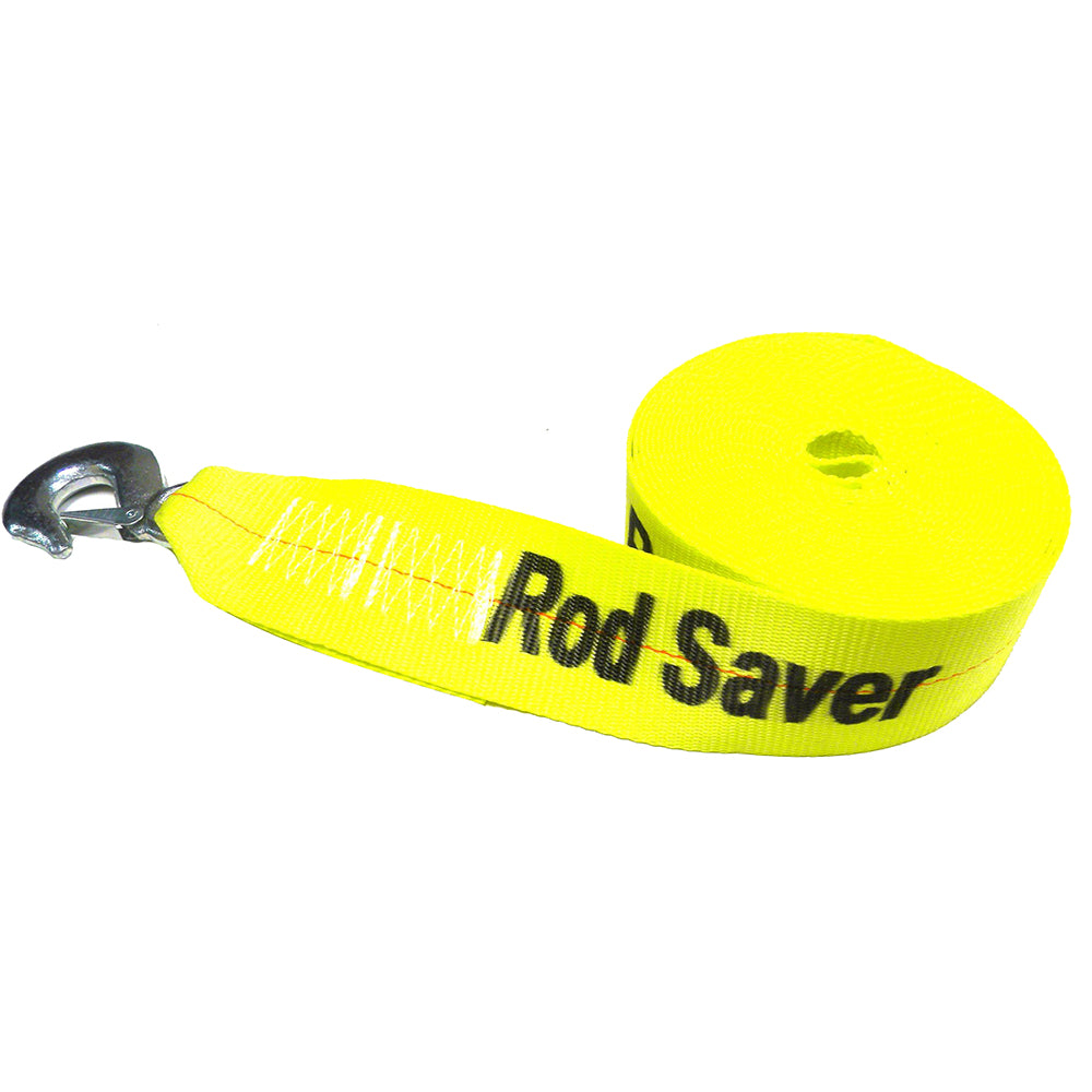 Rod Saver HeavyDuty Winch Strap Replacement  Yellow  3 x 25