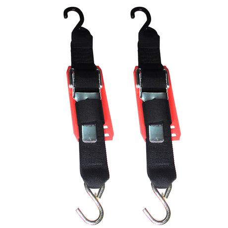 Rod Saver Paddle Buckle Trailer TieDown wVinyl Pad  2 x 6  Pair