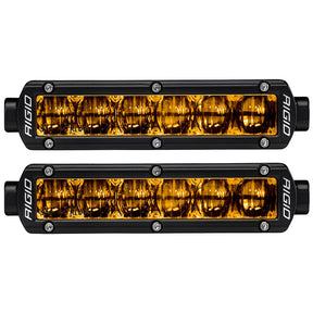 RIGID Industries 6 SRSeries SAE Compliant Fog Light  Black wYellow Light