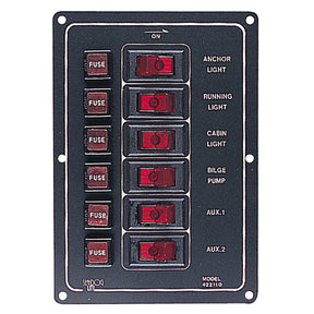 SeaDog Aluminum Switch Panel Vertical  6 Switch
