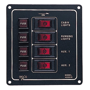 SeaDog Aluminum Switch Panel  Vertical  4 Switch