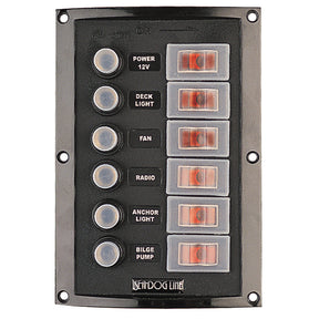 SeaDog Splash Guard Circuit Breaker Panel  6 Circuit