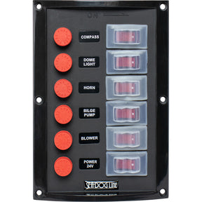 SeaDog Splash Guard Switch Panel Vertical  6 Switch