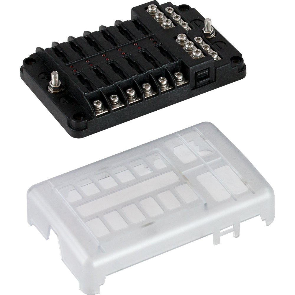 SeaDog Blade Style LED Indicator Fuse Block wNegative Bus Bar  12 Circuit