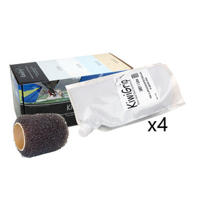 KiwiGrip 4  1 Liter Pouches  Grey w4 Roller