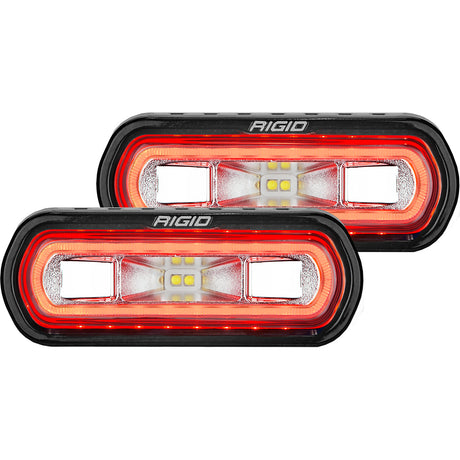 RIGID Industries SRL Series Surface Mount Spreader Light  Black Housing  Red Halo