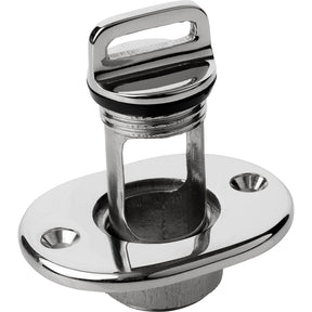 SeaDog Oblong Captive Garboard Drain  Plug  316 Stainless Steel