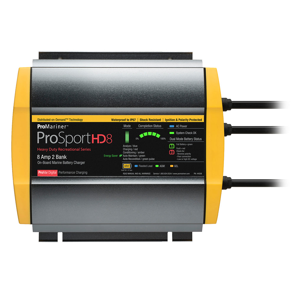 ProMariner ProSportHD 8 Gen 4  8 Amp  2 Bank Battery Charger