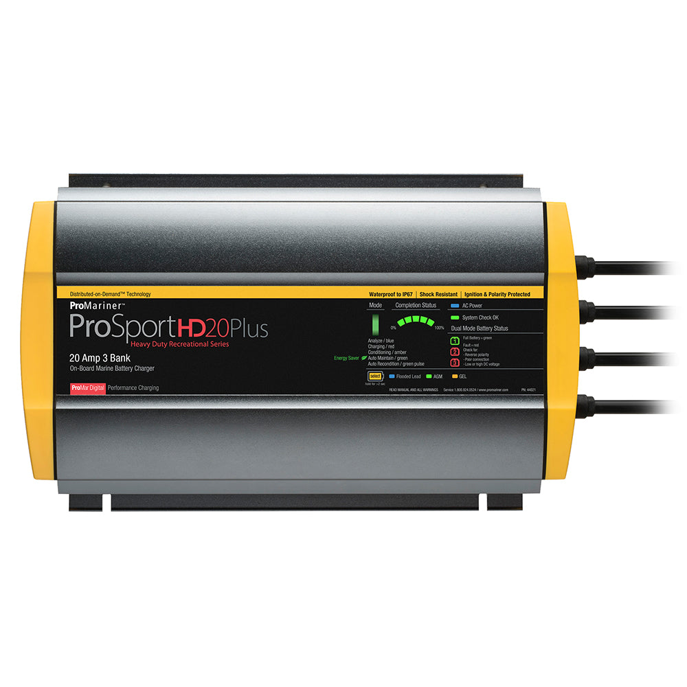 ProMariner ProSportHD 20 Plus Gen 4  20 Amp  3 Bank Battery Charger