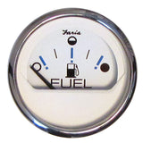 Faria Chesapeake White SS 2 Fuel Level Gauge  Metric E12F