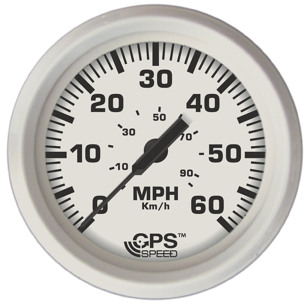 Faria Dress White 4 GPS Speedometer  60 MPH