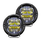 RIGID Industries 360Series 4 LED OffRoad Fog Light Drive Beam wWhite Backlight  Black Housing