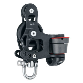 Harken 45mm Single Aluminum Element Fiddle Block wSwivel  150 Cam Cleat