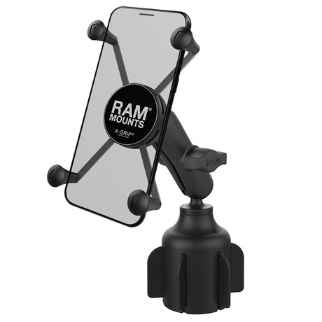 RAM Mount RAM XGrip Large Phone Mount wRAM Stubby Cup Holder Base