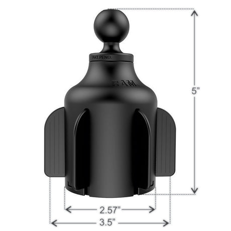 RAM Mount RAM Stubby Cup Holder Mount wRound Plate