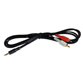 Fusion MSCBRCA35 Input Cable  1 Male 35 mm to 2 Male RCA