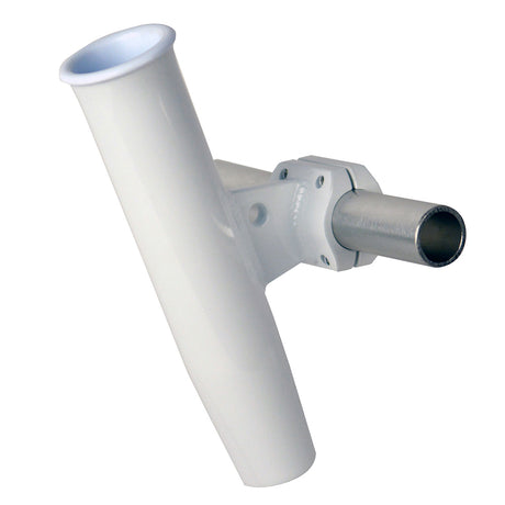 C E Smith Aluminum Horizontal ClampOn Rod Holder 1516 OD White  Powdercoat wSleeve