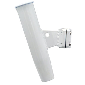 CE Smith Aluminum Vertical ClampOn Rod Holder 1516 OD White Powdercoat wSleeve