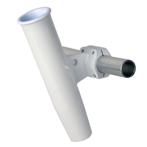 CE Smith Aluminum Horizontal ClampOn Rod Holder 166 OD  White Powder Coated wSleeve