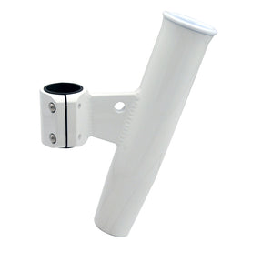 CE Smith Aluminum Vertical ClampOn Rod Holder 123 OD White Powdercoat wSleeve