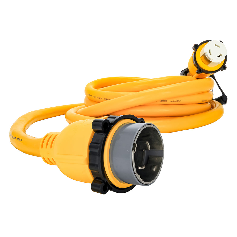 Camco 50 Amp Power Grip Marine Extension Cord  25 MLockingFLocking Adapter