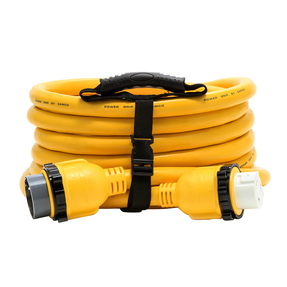Camco 50 Amp Power Grip Marine Extension Cord  25 MLockingFLocking Adapter
