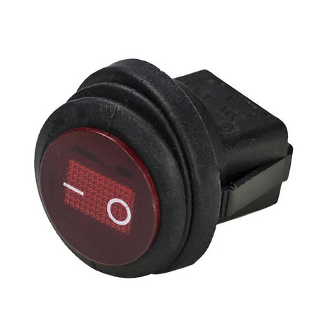 HEISE Rocker Switch  Illuminated Red Round  5Pack