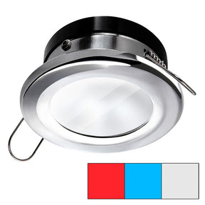 i2Systems Apeiron A1120 Spring Mount Light  Round  Red Cool White  Blue  Polished Chrome