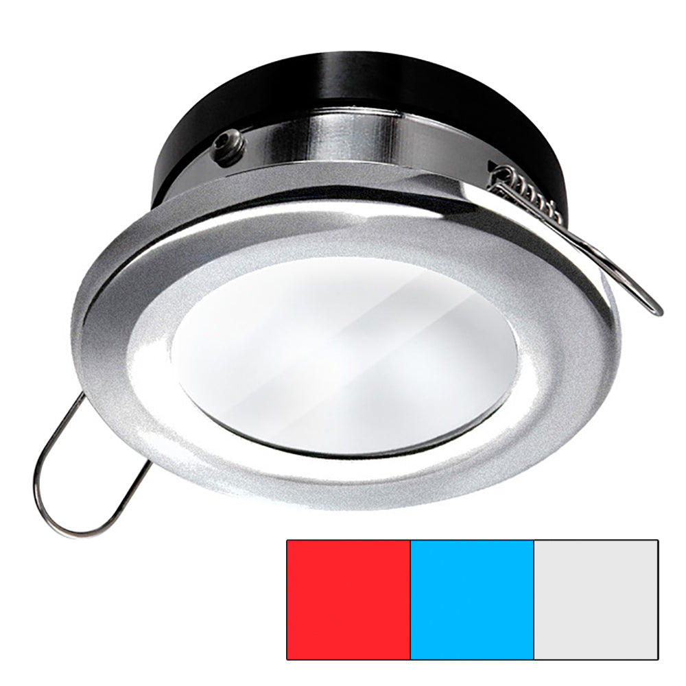 i2Systems Apeiron A1120 Spring Mount Light  Round  Red Cool White  Blue  Brushed Nickel