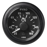 Veratron 52 MM 2116 ViewLine Pyrometer  250 to 1650F  Black Dial  Bezel