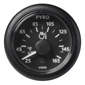 Veratron 52 MM 2116 ViewLine Pyrometer  250 to 1650F  Black Dial  Bezel