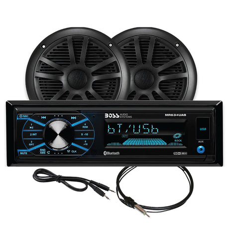 Boss Audio MCBK634B6 Marine Stereo  65 Speaker Kit  Black