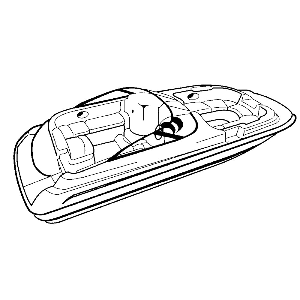 Carver Performance PolyGuard StyledtoFit Boat Cover f205 Sterndrive Deck Boats wWalkThru Windshield  Grey