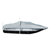 Carver Performance PolyGuard StyledtoFit Boat Cover f205 Sterndrive Deck Boats wWalkThru Windshield  Grey