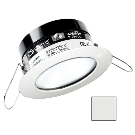 i2Systems Apeiron PRO A503  3W Spring Mount Light  Round  Cool White  White Finish