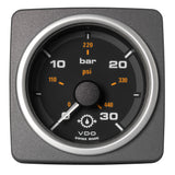 Veratron 52 MM 2116 AcquaLink Transmission Oil Pressure 30 Bar440 PSI  Black Dial  Bezel