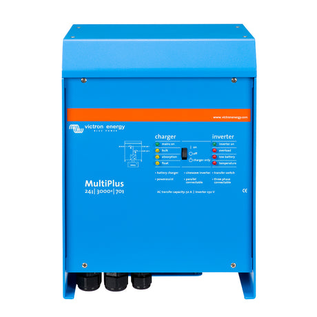 Victron Multiplus InverterCharger 24VDC  3000VA  120VAC w 70AMP Charger  50AMP Transfer Switch  UL Approved