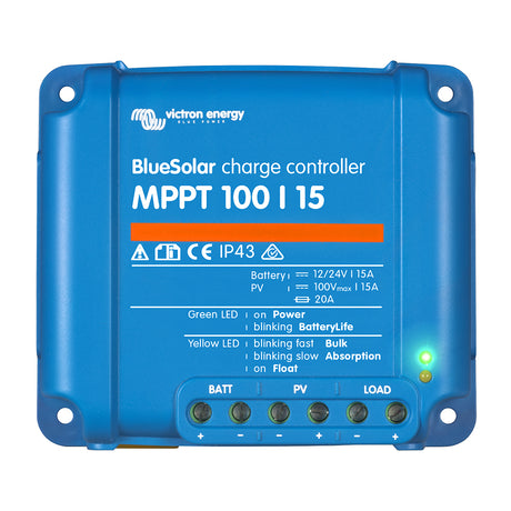 Victron BlueSolar MPPT Charge Controller  100V  15AMP  UL Approved