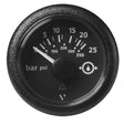 Veratron 52MM 2116 ViewLine Transmission Oil Pressure 25 Bar350 PSI  Black Dial  Round Bezel