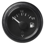 Veratron 52MM 2116 ViewLine Fuel Level Gauge 011  3 to 180 OHM  Black Dial  Round Bezel