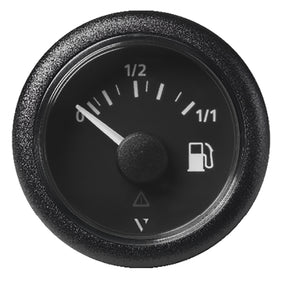 Veratron 52MM 2116 ViewLine Fuel Level Gauge 011  3 to 180 OHM  Black Dial  Round Bezel